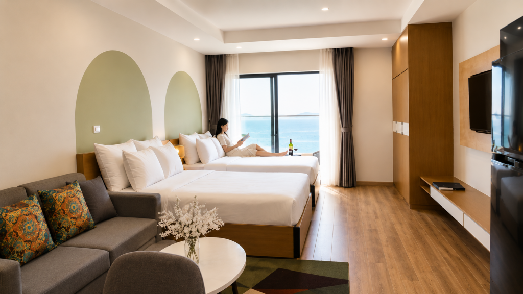Căn Hộ 1P Ngủ View Biển (2 Giường) - TMS Residences Quy Nhơn